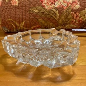 Vintage crystal catch all, ash tray, trinket dish, EUC